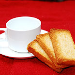 Rusk with tea cup