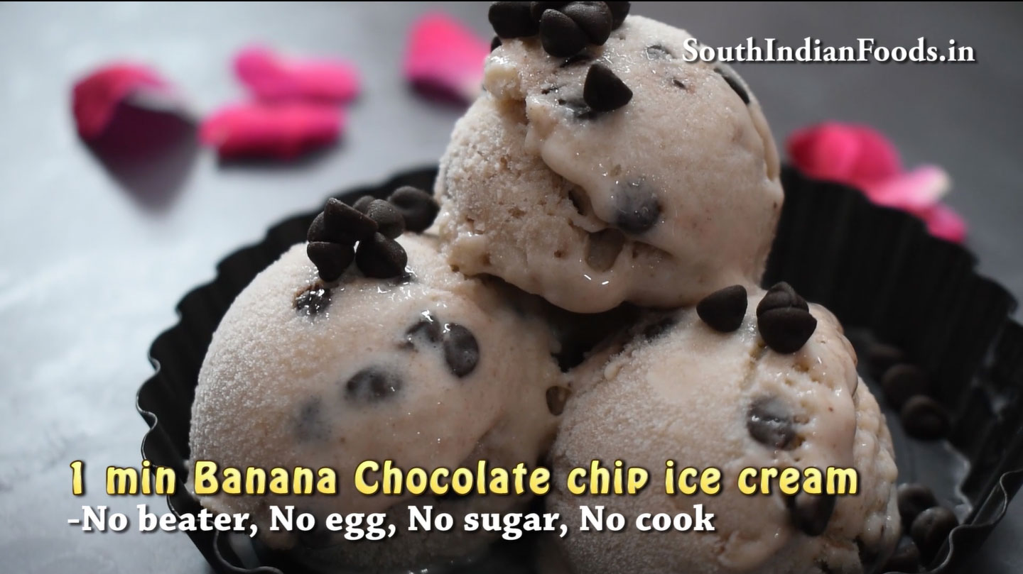 Banana chocolate chip ice crea
