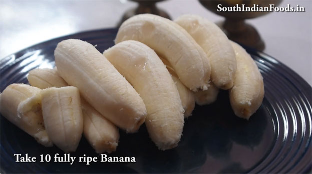 Banana jaggery halwa recipe step 3
