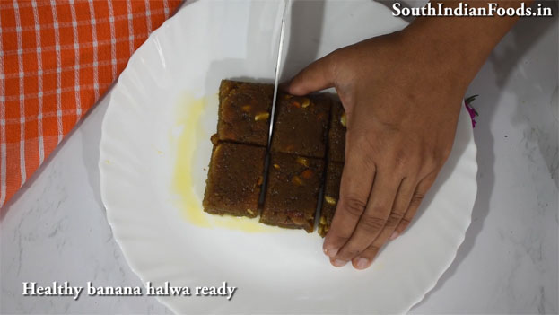 Banana Rice flour halwa with jaggery recipe step 27