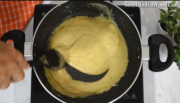 Banana Rice flour halwa with jaggery recipe step 5