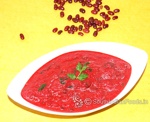 Beetroot red kidney beans curry