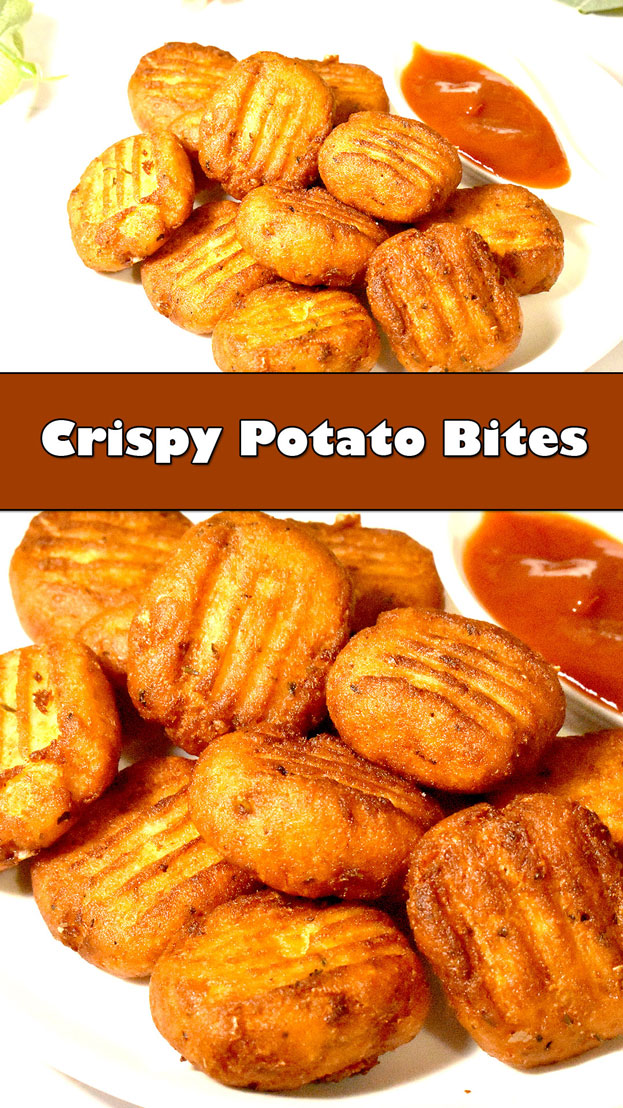 Crispy potato garlic bites