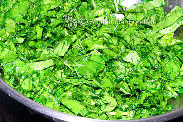 Add chopped spinach