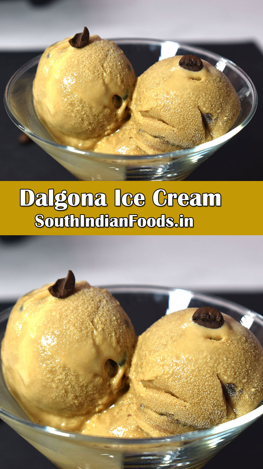 Creamy aromatic dalgona ice cream