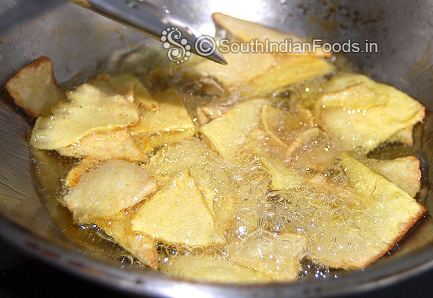 Heat oil in a pan then deep fry till golden brown then Second fry