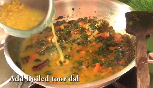 Add boiled toor dal