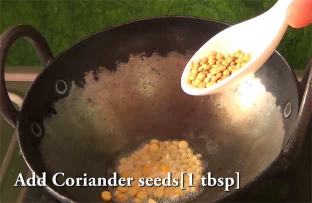 Add coriander seeds