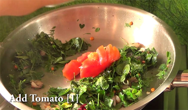 Add tomato saute till soft