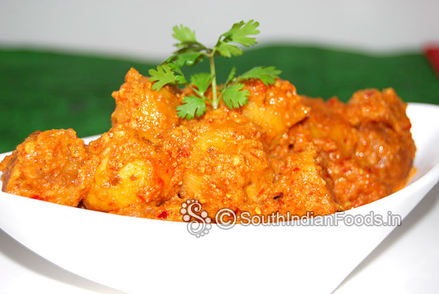 Dum aloo curry is ready, serve hot with rice, roti or naan