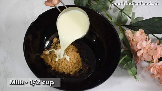Eggless oats chocolate cupcake step 3
