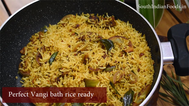 Homemade vangi bath  rice step 17