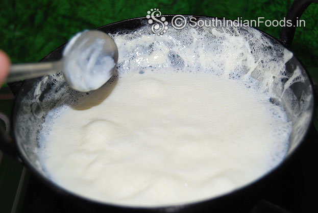 Milk is reduced malai is forming