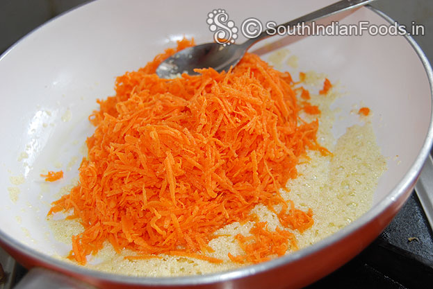 Add grated carrot saute