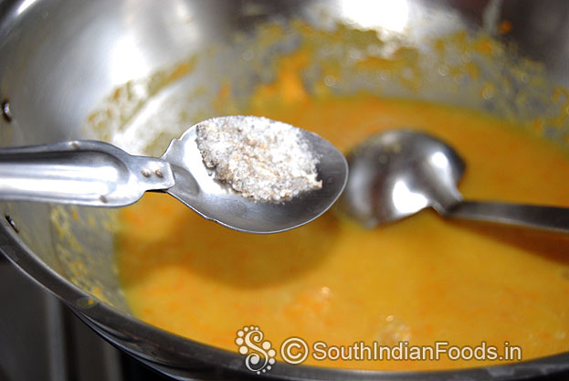 Add cardamom powder into rava payasam