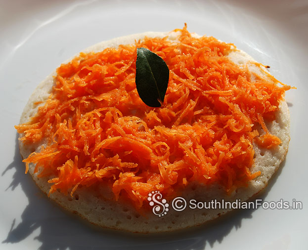 Simple breakfast carrot uthappam