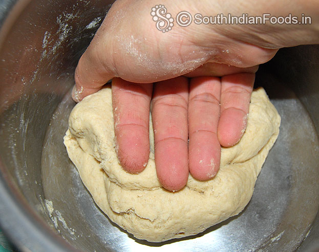 Fold dough knead well
