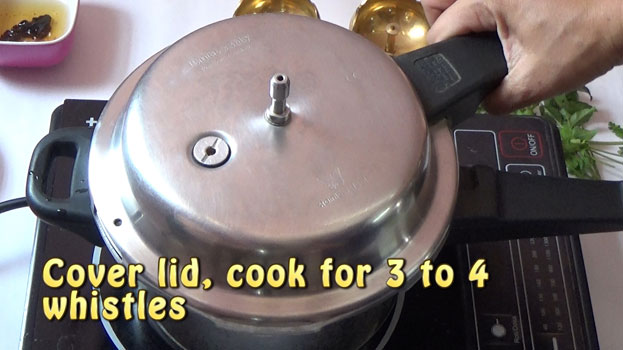 Cover lid pressure cook for 4 whistles