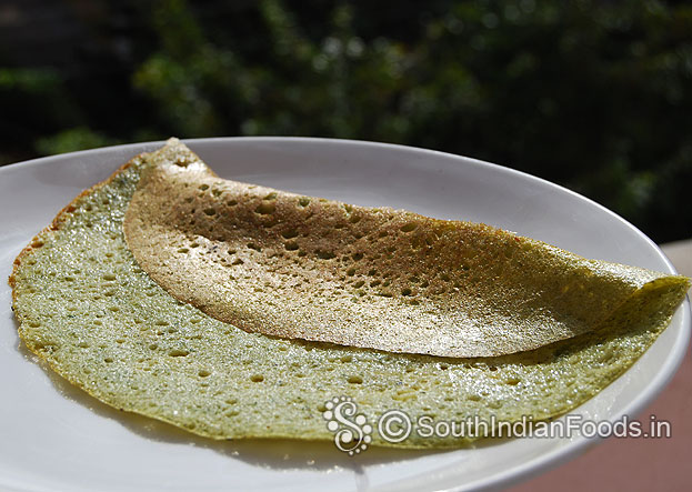 Curry leaves dosa is ready serve hot with coconut chutney