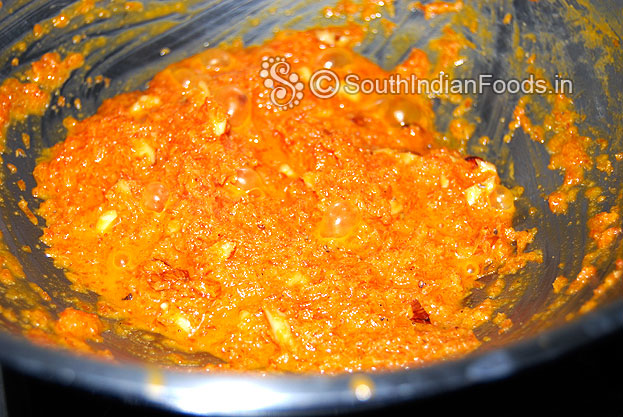 Halwa mixture becomes thick, saute continuously
