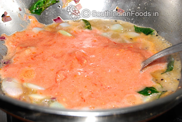 Add tomato puree mix well & let it boil