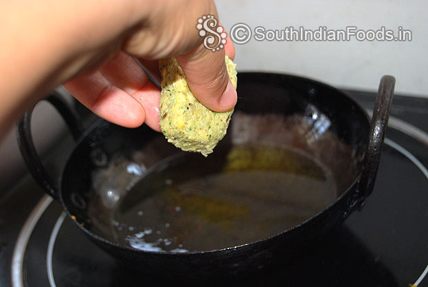 Heat engouh oil in a pan put raw falafel & deep fry