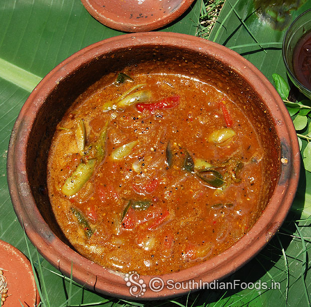 Tamil nadu kara kulambu ready, serve hot with rice