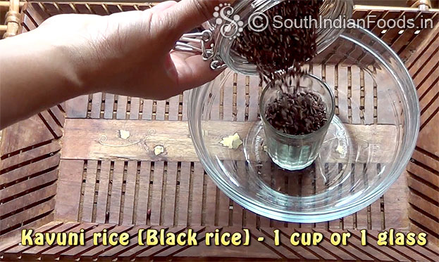 Take 1 glass or 1 cup black rice