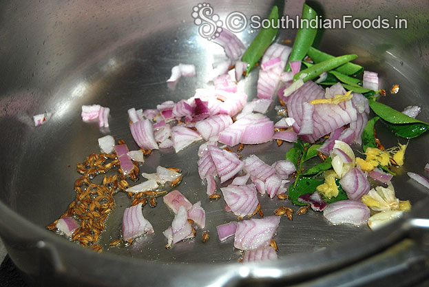 Add onion, curry leaves, garlic, & ginger