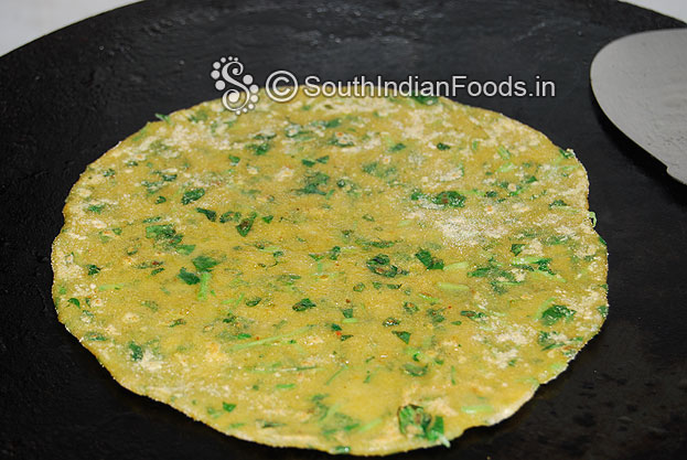 Add ghee, flip over & cook other side