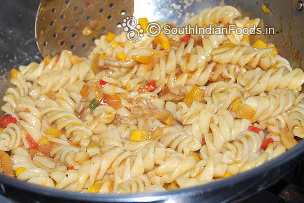 Add pasta mix well