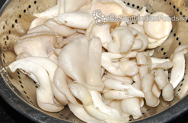 Wash and chop mushrooms