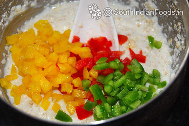 Add red, yellow, green capsicum& green chilli mix well