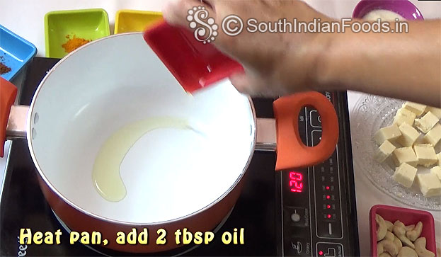 Heat 2 tbsp oil in a pan