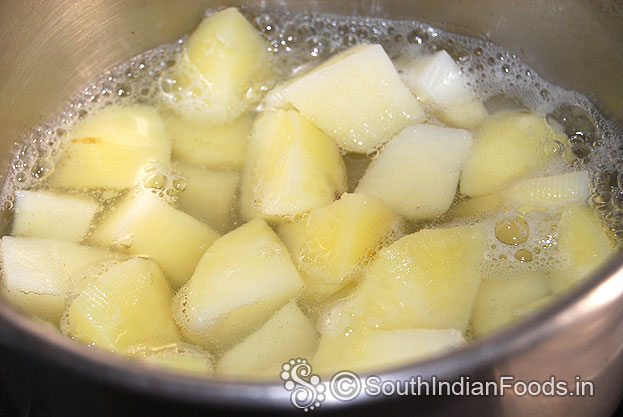 Boil potato till soft
