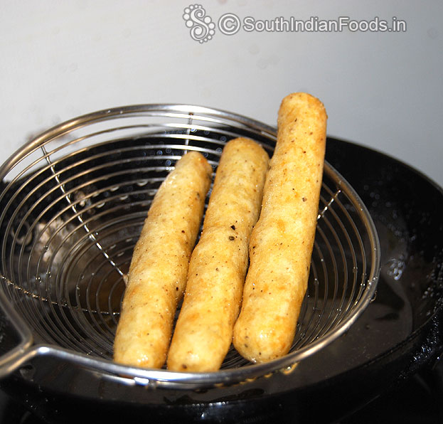 Crispy potato fingers ready, remove it from oil