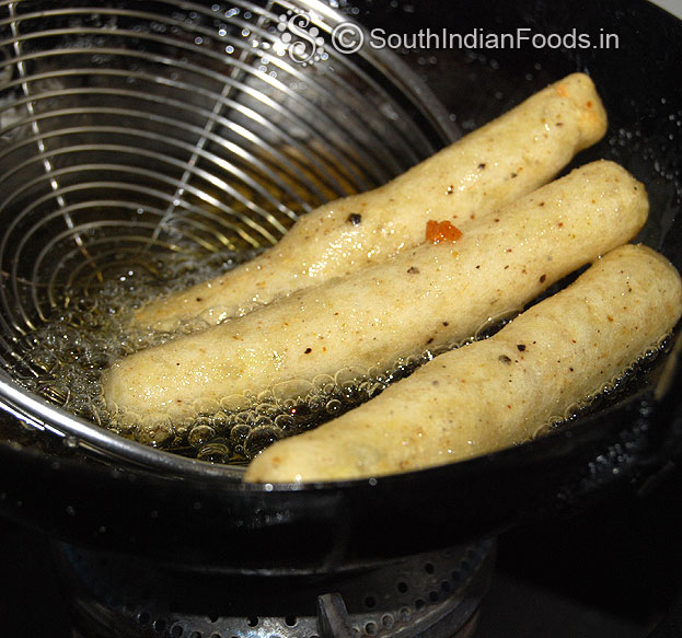 Heat oil, deep fry potato fingers till crisp and golden brown
