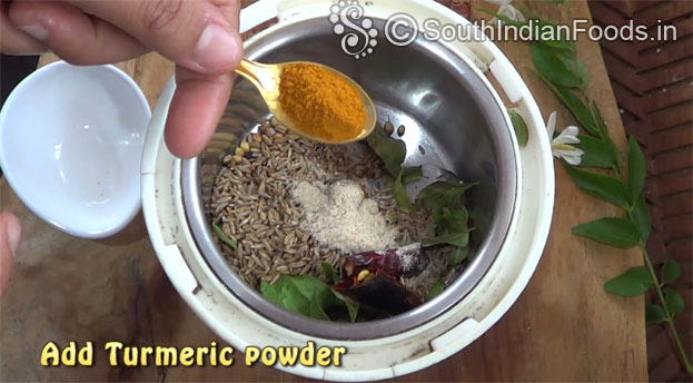 Add Turmeric powder