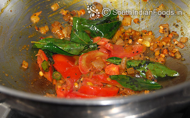 Add tomato saute well