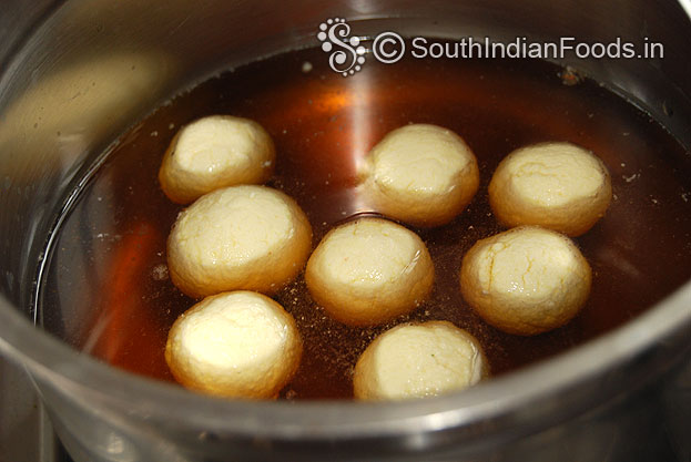 Add prepared spongy balls, let it boil on medium flame