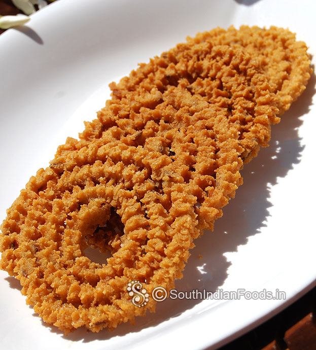 Healthy, crispy thinai murukku ready, store in an airtight container then serve with tea