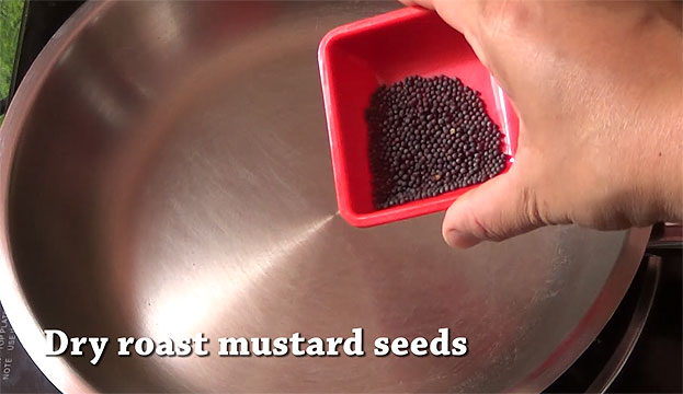 Dry roast Mustard seeds
