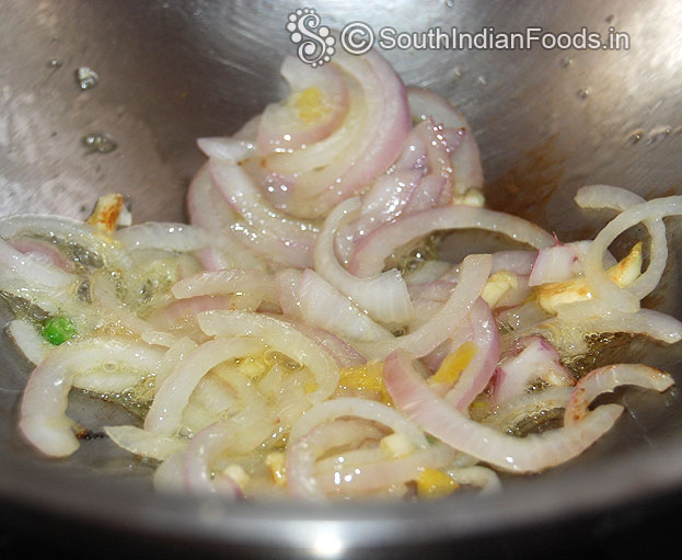 Heat 2 tbsp oil in a pan, add ginger, garlic, green chilli, onion & salt saute