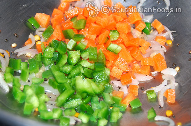 Add capsicum & carrot