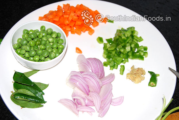 Vegetables for semiya upma