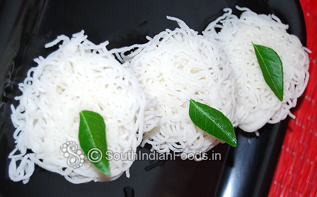 Rice flour idiyappam sandavai. serve hot with kurma