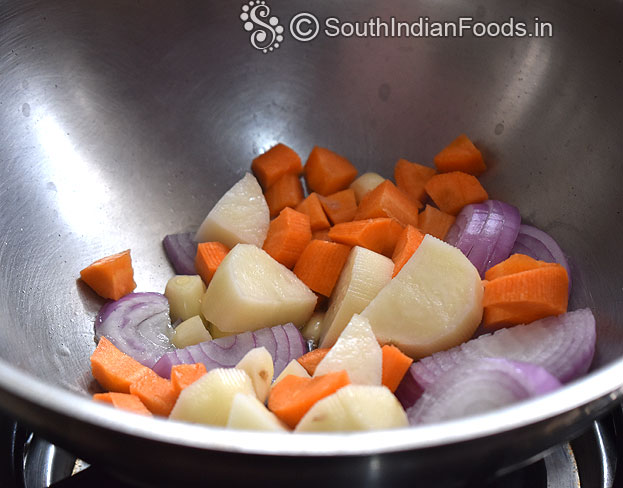 Add potato/carrot cubes