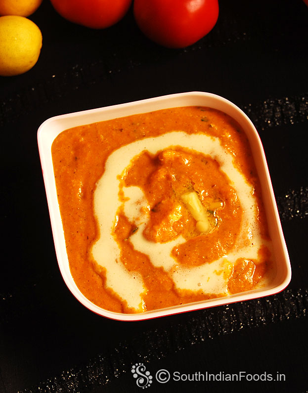Paneer butter masala ready, serve hot with roti, naan, chapathi, or rice
