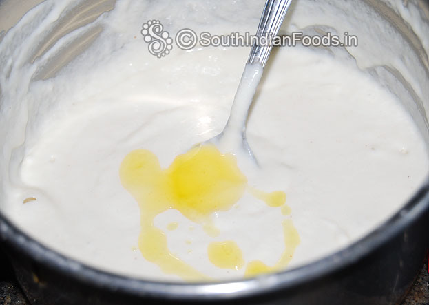 Add curd water mix well make smooth batter leave it for fermentation