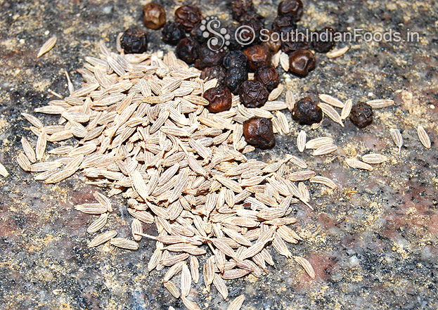 Cumin seeds & Peppercorns-Ready to grind in ammikallu / Stone grinder